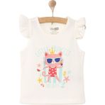 HelloBaby Kız Bebek Basic Tişört Bisiklet Yaka Atlet Kol Ekru 3 Yaş -
