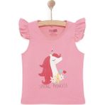 HelloBaby Kız Bebek Basic Tişört Bisiklet Yaka Atlet Kol Koyu Pembe 2 Yaş -