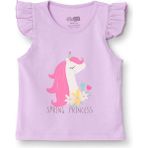 Hellobaby Kız Bebek Basic Tişört Bisiklet Yaka Atlet Kol Koyu Pembe - 3 Yaş - Lila