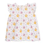 HelloBaby Kız Bebek Bluz Bisiklet Yaka Atlet Lastikli - Beyaz