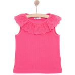 HelloBaby Kız Bebek Bluz Romantic Garden Bebe Yaka Atlet Kol Pembe 12-18 Ay -