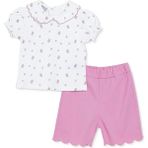 Hellobaby Kız Bebek Bluz-Şort Çiçek Baskılı Çıtçıtlı Bebe Yaka Uzun Kol Desenli - 3 - 6 Ay - Ekru