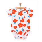HelloBaby Kız Bebek Body Bisiklet Yaka Kısa Kol Ekru -