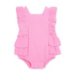 HelloBaby Kız Bebek Body Çıtçıtlı Modelli Yaka Atlet - Pembe