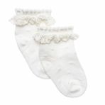 HelloBaby Kız Bebek Dantelli Çorap Ekru 4-5 Yaş -