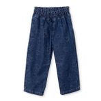 HelloBaby Kız Bebek Denim Pantolon Reçme - İndigo Baskılı