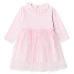 HelloBaby Kız Bebek Elbise Bisiklet Yaka Long Sleeve - Pembe