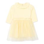 HelloBaby Kız Bebek Elbise Bisiklet Yaka Long Sleeve - Sarı