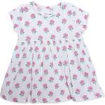 Hellobaby Kız Bebek Elbise Body Çiçek Baskılı Çıtçıtlı Bisiklet Yaka Short Sleeve - 1 - 3 Ay - Desenli