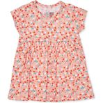 Hellobaby Kız Bebek Elbise Body Çiçek Baskılı Çıtçıtlı Bisiklet Yaka Short Sleeve - Pembe - 6 - 9 Ay