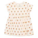 HelloBaby Kız Bebek Elbise Body Çiçek Baskılı Çıtçıtlı Bisiklet Yaka Short Sleeve