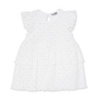 HelloBaby Kız Bebek Elbise Body Çıtçıtlı Bisiklet Yaka Short Sleeve - Ekru