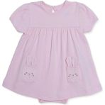 Hellobaby Kız Bebek Elbise Body Hayvan Baskılı Çıtçıtlı Bisiklet Yaka Kısa Kol - 1 - 3 Ay - Pembe