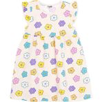 Hellobaby Kız Bebek Elbise Çiçek Baskılı Bisiklet Yaka Atlet - Bej - 18 - 24 Ay