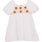 Hellobaby Kız Bebek Elbise Çiçek Baskılı Bisiklet Yaka Strappy - 9 - 12 Ay - Ekru
