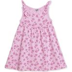 Hellobaby Kız Bebek Elbise Çiçek Baskılı Bisiklet Yaka Strappy - Pembe - 6 - 9 Ay