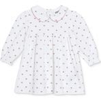 Hellobaby Kız Bebek Elbise Çiçek Baskılı Çıtçıtlı Bebe Yaka Uzun Kol - 3 - 6 Ay - Ekru