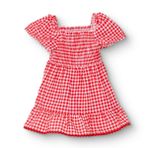 HelloBaby Kız Bebek Elbise Çizgili Modelli Yaka Short Sleeve - Pembe