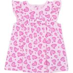 Hellobaby Kız Bebek Elbise Hayvan Baskılı Çıtçıtlı Bisiklet Yaka Short Sleeve - Pembe - 3 - 6 Ay