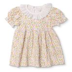 HelloBaby Kız Bebek Elbise Kareli Çıtçıtlı Bisiklet Yaka Kısa Kol