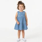 HelloBaby Kız Bebek Elbise Meyve Baskılı Bisiklet Yaka Sleeveless Reçme