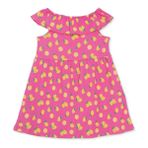 HelloBaby Kız Bebek Elbise Meyve Baskılı Fırfırlı Yaka Sleeveless - Pembe