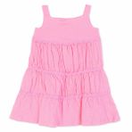 HelloBaby Kız Bebek Elbise Modelli Yaka İp Askılı - Pembe