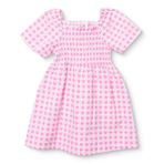 HelloBaby Kız Bebek Elbise Modelli Yaka Short Sleeve - Pembe