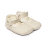 HelloBaby Kız Bebek İlk Adım Ayakkabı Bebe Yaka Atlet Lastikli - Bej