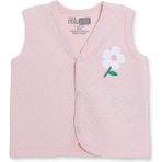 Hellobaby Kız Bebek Kapitone Yelek Çiçek Baskılı Çıtçıtlı V Yaka Atlet - 9 - 12 Ay - Pembe