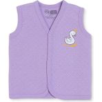 Hellobaby Kız Bebek Kapitone Yelek Hayvan Baskılı Çıtçıtlı V Yaka Sleeveless - 3 - 6 Ay - Lila