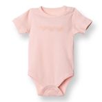 HelloBaby Kız Bebek Kısa Kol Body Bisiklet Yaka - Açık Pembe