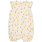 Hellobaby Kız Bebek Kısa Tulum Meyve Baskılı Çıtçıtlı Bisiklet Yaka Short Sleeve Lastikli - 00Sarı - 9 - 12 Ay