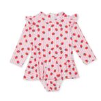 HelloBaby Kız Bebek Mayo Çilek Baskılı - Pembe