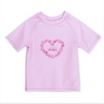 HelloBaby Kız Bebek Mayo Kalp Baskılı - Pembe