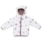 HelloBaby Kız Bebek Mont Çiçek Baskılı Fermuarlı Kapüşonlu Uzun Kol - Desenli