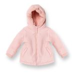 HelloBaby Kız Bebek Mont Fermuarlı Kapüşonlu Uzun Kol - Pembe