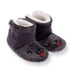 HelloBaby Kız Bebek Panduf - Koyu Gri
