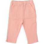 HelloBaby Kız Bebek Pantolon Müslin Reçme Paça Pembe 6-9 Ay -