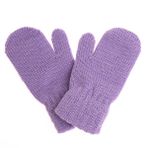 HelloBaby Kız Bebek Parmaksız Eldiven Triko Mor Standart - Lila