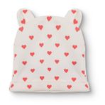 HelloBaby Kız Bebek Şapka Kalp Baskılı - Ekru