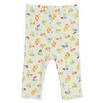HelloBaby Kız Bebek Tayt Çiçek Baskılı Desenli - Bej