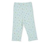HelloBaby Kız Bebek Tayt Çiçek Baskılı Desenli - Mint