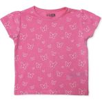 Hellobaby Kız Bebek Tshirt Süprem Bisiklet Yaka Kısa Kol - Pembe - 18 - 24 Ay