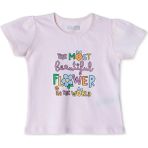 Hellobaby Kız Bebek Tshirt Süprem Bisiklet Yaka Kısa Kol - Somon - 12 - 18 Ay