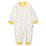 HelloBaby Kız Bebek Tulum Çıtçıtlı Bisiklet Yaka Uzun Kol Patikli - Ekru