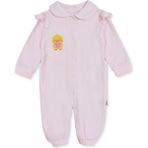 Hellobaby Kız Bebek Tulum Hayvan Baskılı Çıtçıtlı Bebe Yaka Long Sleeve Patikli - Açık Pembe - 3 - 6 Ay