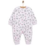 HelloBaby Kız Bebek Uyku Tulumu Çıtçıtlı Bisiklet Yaka Uzun Kol Ribanalı - Lila