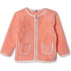 Hellobaby Kız Bebek Welsoft Hırka Bisiklet Yaka Uzun Kol - Somon - 2 - 3 Yaş