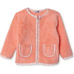 Hellobaby Kız Bebek Welsoft Hırka Fermuarlı Bisiklet Yaka Uzun Kol - Somon - 1 - 2 Yaş